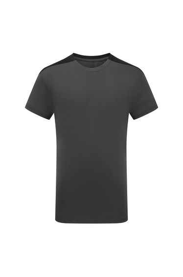 TriDri Childrens/Kids Performance Contrast T-Shirt - Charcoal/Black