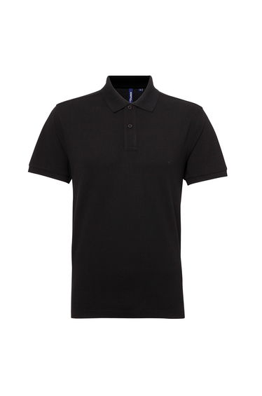 Asquith & Fox Mens Short Sleeve Performance Blend Polo Shirt - Black