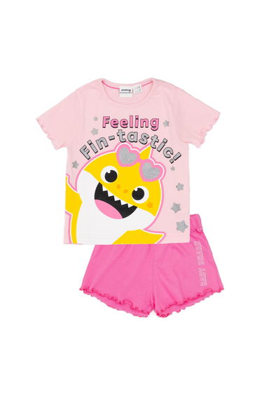 Baby Shark Girls Feeling Fin-Tastic Short Pyjama Set - Pink