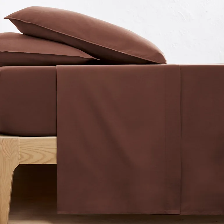 Scenario Plain Washed Cotton Flat Sheet