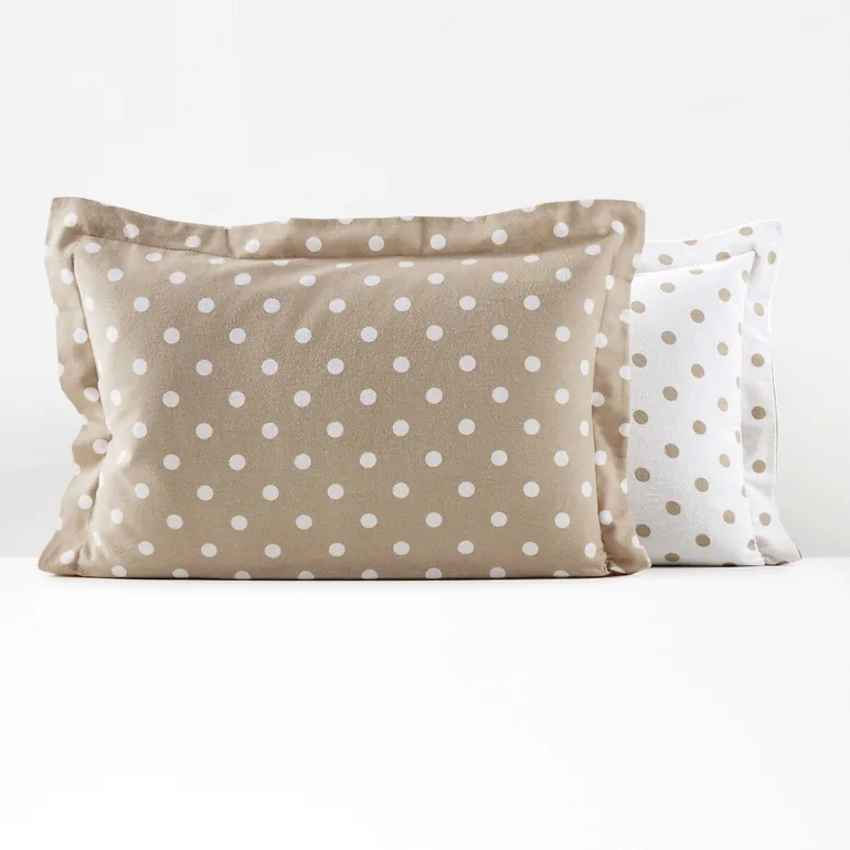 CLARISSE Polka Dot Cotton Flannel Pillowcase - 6