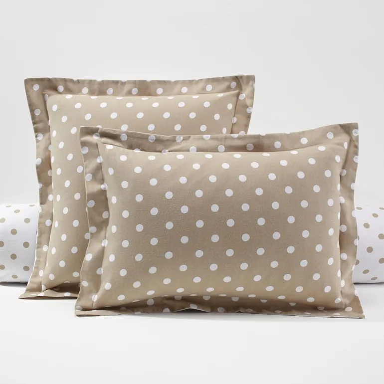 CLARISSE Polka Dot Cotton Flannel Pillowcase