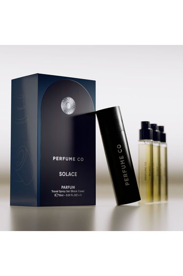 Perfume Co. Solace Parfum Travel Spray Set (Black Case + 3x15ml)