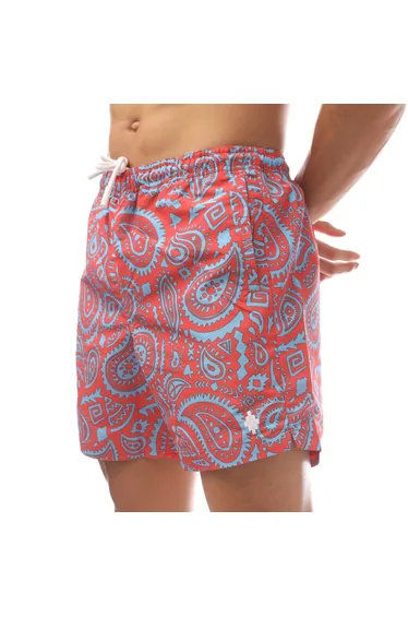 بدلة سباحة مارسيلو بورلون باللون الأحمر