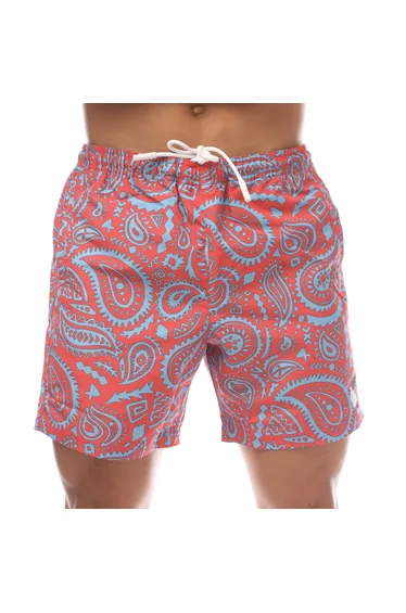 بدلة سباحة مارسيلو بورلون باللون الأحمر