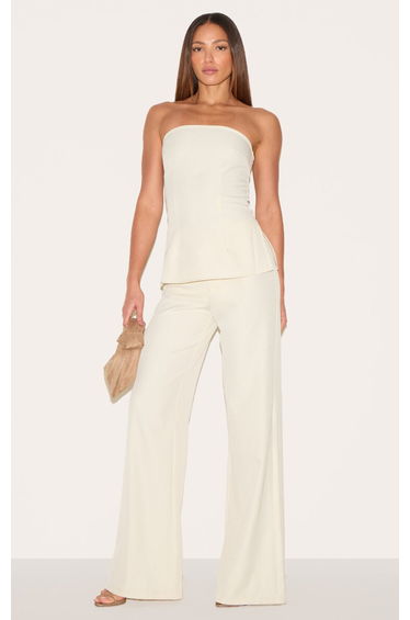 Tall Almond Cinched Longline Bandeau Top
