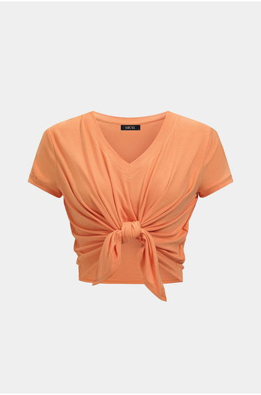 Tie Front Short Sleeve T-Shirt