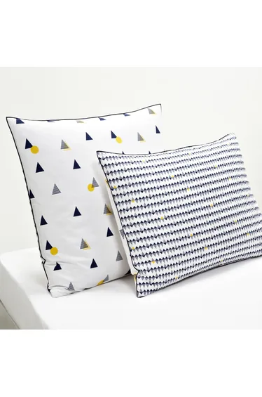 DIGNA Geometric Print Cotton Percale Pillowcase