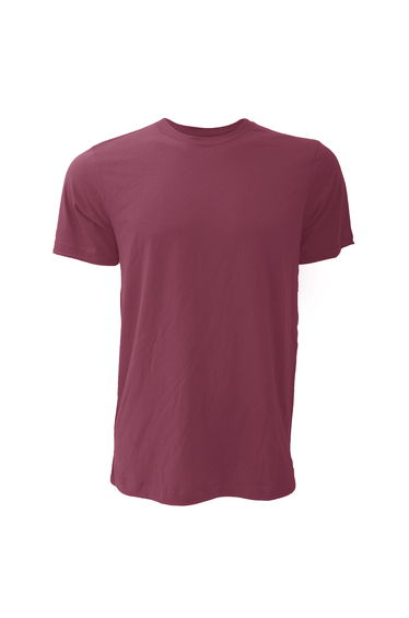 Canvas Unisex Jersey Crew Neck T-Shirt / Mens Short Sleeve T-Shirt - Maroon