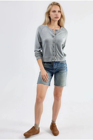 BUSEM Crew Neck Buttoned Cardigan