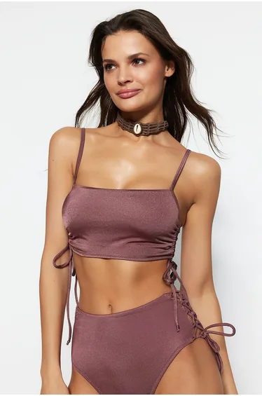 Bikini Top - Brown - Plain