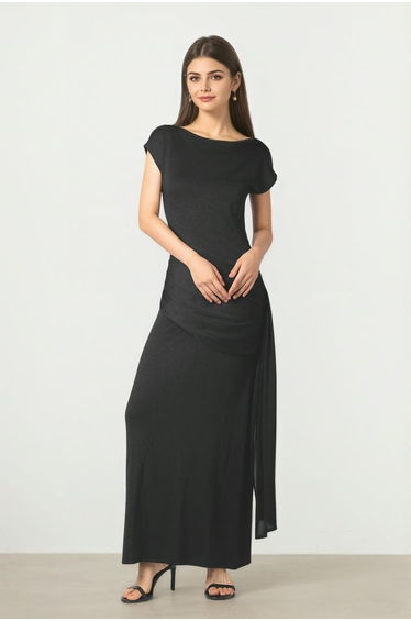 DRAPPING KNITTED DRESS