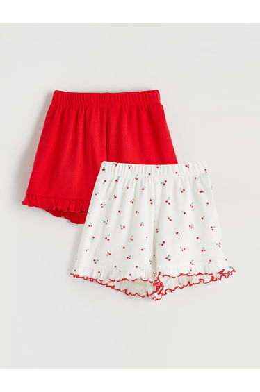 Elasticated Waist Girls' Shorts 2 Pack