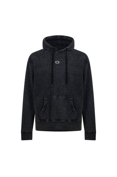 Criminal Damage Mens Galaxy Washed Hoodie - Black Wash