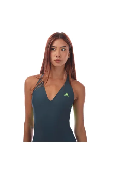 Women's adidas 3-Stripes Swimsuit in Turquoise
