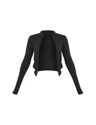Black Basic Sculpt Jacket - 4