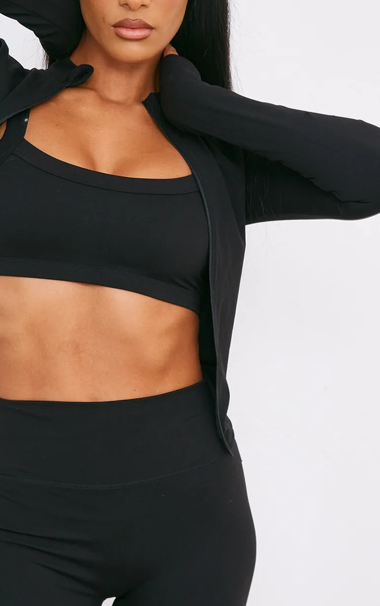 Black Basic Sculpt Jacket - 3