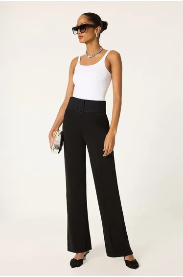 ELASTICATED WAIST TROUSERS