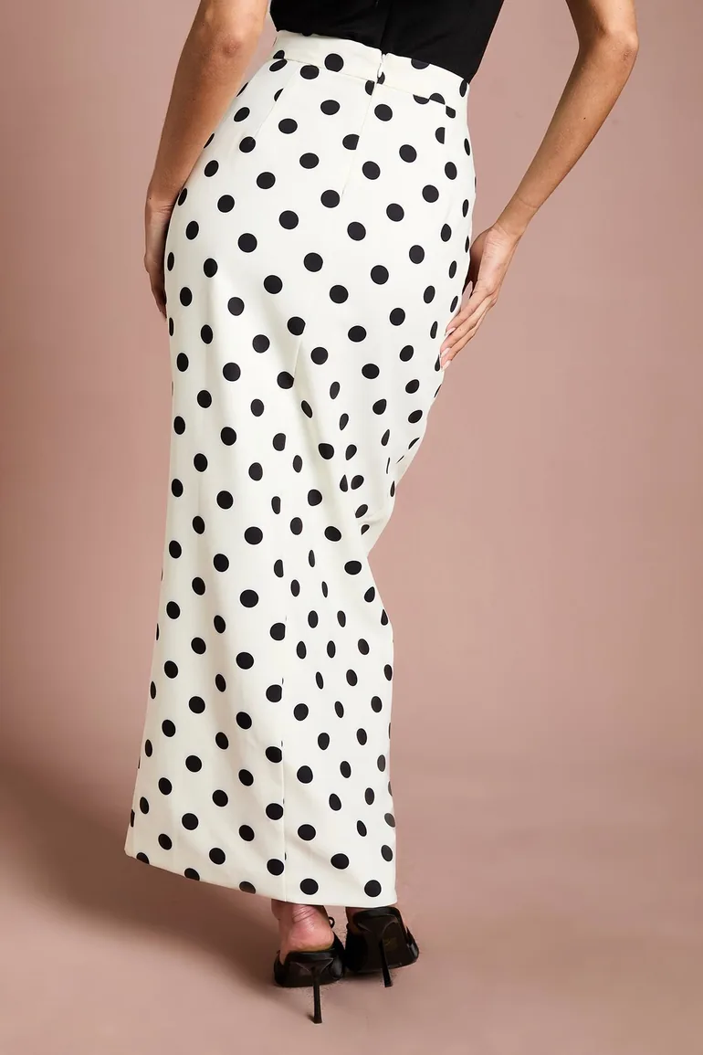 Lisa Tan Printed Twist Detail Wrap Maxi Skirt - 2