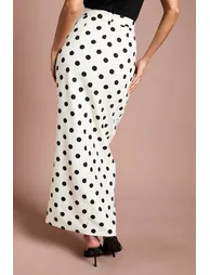 Lisa Tan Printed Twist Detail Wrap Maxi Skirt - 2