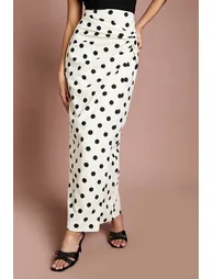 Lisa Tan Printed Twist Detail Wrap Maxi Skirt - 1