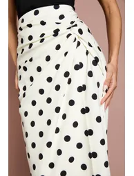 Lisa Tan Printed Twist Detail Wrap Maxi Skirt - 3
