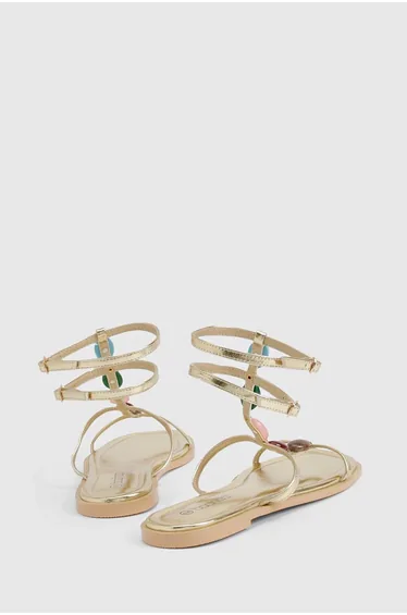 صندل بوهو باللون الذهبي بحزام