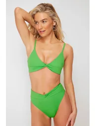 Green Triangle Knot Bikini Top - 2
