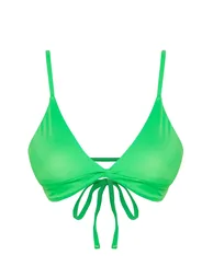 Green Triangle Knot Bikini Top - 5
