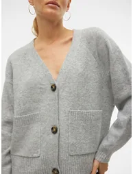 V-Neck Cardigan - 4