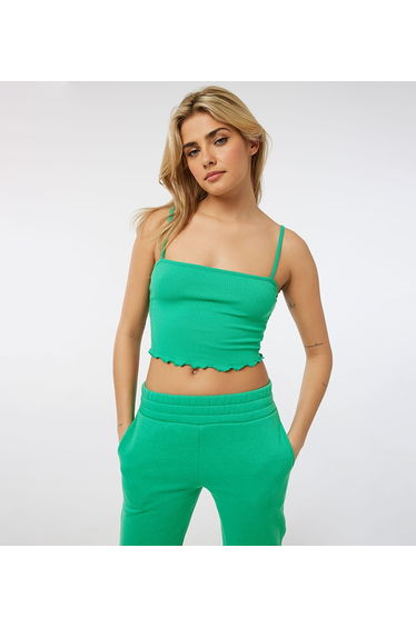 RIB TUBE TOP W/ SPAGHETTI STRA