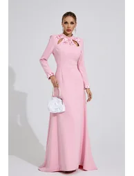 Anwen Light Pink Mermaid Maxi Dress - 1