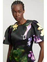 Floral Print Twill Top - 2