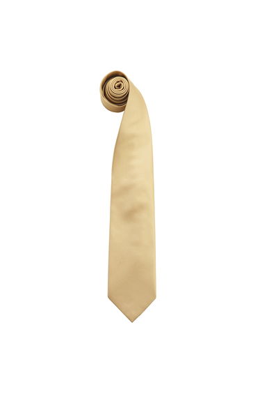 Premier Mens “Colours” Plain Fashion / Business Tie - Gold