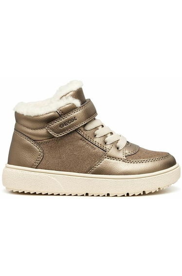 Kids Theleven High Top Trainers with Faux Fur Lining