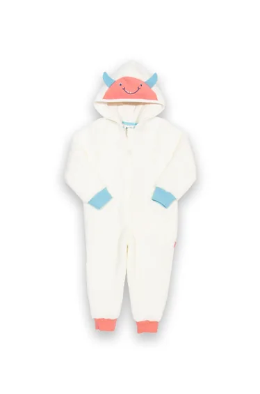 Huggle bub fleece onesie cream