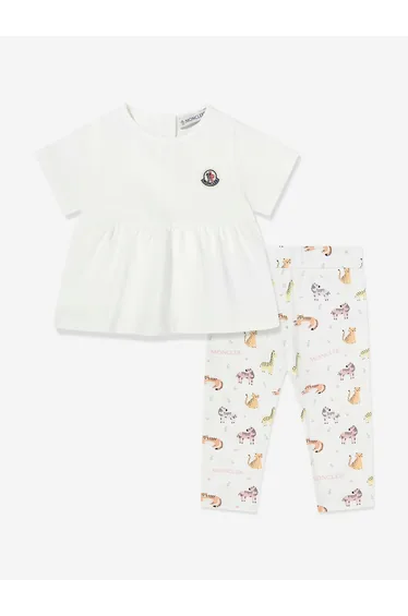 طقم مونكلير اينفانت باللون الكريمي