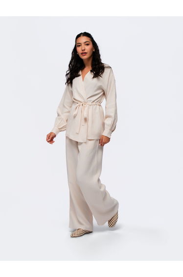 City Wrap Top - STONE GREY