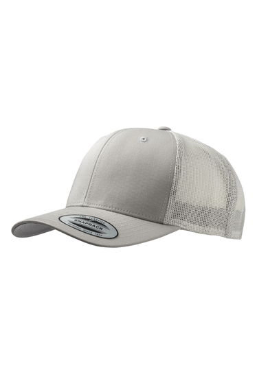 Yupoong Flexfit Retro Snapback Trucker Cap - SIlver