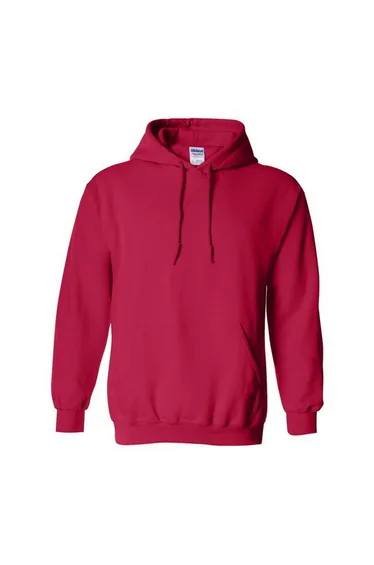 Gildan Heavy Blend Adult Unisex Hooded Sweatshirt / Hoodie - Cherry Red