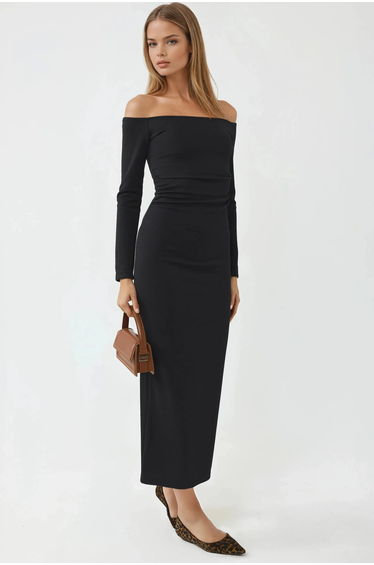 BUSEM Off-Shoulder Bodycon Maxi Dress