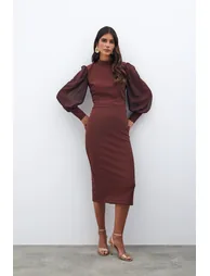 Midi Length Pencil Skirt - 7