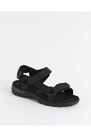 Black Trekker Sandal Wide