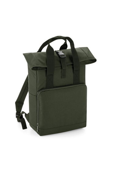 Bagbase Roll Top Twin Handle Backpack - Olive Green