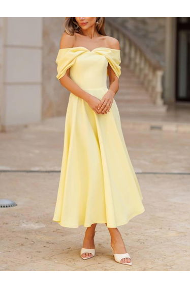 Elegant Off-the-shoulder Draped Maxi Dress