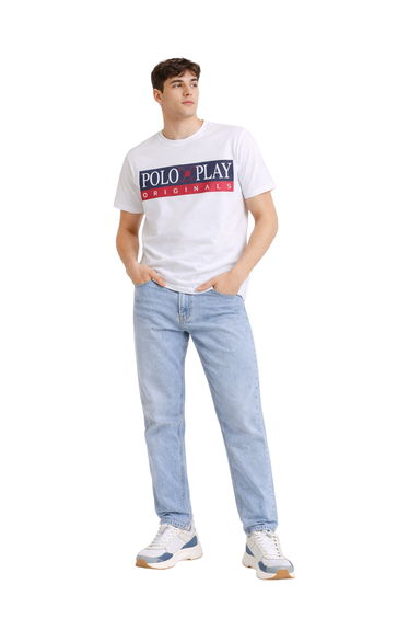 Men Graphic Logo Crew Neck T-Shirt