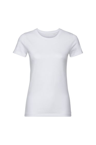 Russell Womens/Ladies Authentic Pure Organic Tee - White