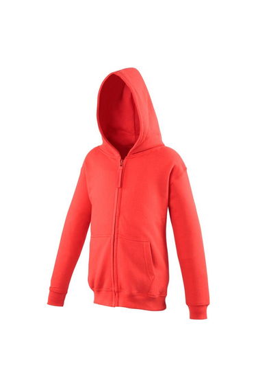 Awdis Kids Unisex Hooded Sweatshirt / Hoodie / Zoodie - Fire Red