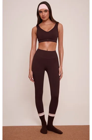 PLT Chocolate Seamless Scrunch Bum Leggings