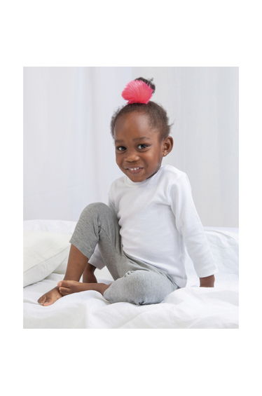 Babybugz Baby Girl Long Sleeve Tee / Baby And Toddlerwear - Heather Grey Melange